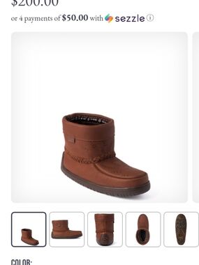 Women's Manitoba Mukluks Ankle Boot In Tobacco Color